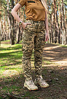 Женские брюки тактические корд рип-стоп пиксель военные камуфляж зеленый штаны штурмовые мм14 зсу пиксельные