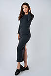 Жіноча сукня міді з розрізом, фото 8