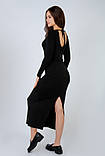 Жіноча сукня міді з розрізом, фото 4