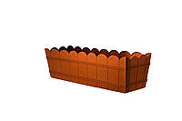 Балконный цветочный ящик Form Plastic Wood 8,5 л 17х15х40 см Терракот