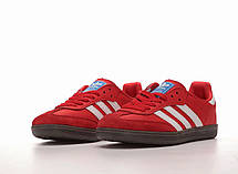 Женские Кросівки Adidas Samba Red White / Адидас Самба Червоні з Білим, фото 6