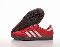 Женские Кросівки Adidas Samba Red White / Адидас Самба Червоні з Білим, фото 3