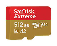 MicroSDXC (UHS-1 U3) SanDisk Extreme A2 512Gb class 10 V30 (R190MB/s,W130MB/s) (adapter SD)