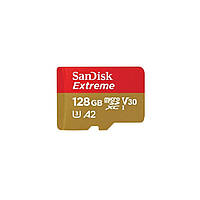 MicroSDXC (UHS-1 U3) SanDisk Extreme A2 128Gb class 10 V30 (R190MB/s,W90MB/s) (adapter SD) inc