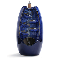 Подставка керамическая для благовоний синяя, подарочный набор для медитаций