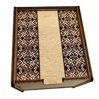 Коробочка для наручных часов деревянная с вышивкой - htpk