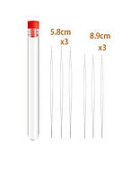 Голки роздвоєні 5,8см+8,9см (тубус 6 шт)