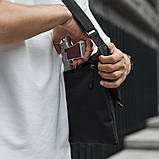 Чоловіча сумка через плече шкіра, Сумка кобура наплічна, Сумка для прихованого носіння пістолета, фото 7