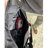 Чоловіча сумка через плече шкіра, Сумка кобура наплічна, Сумка для прихованого носіння пістолета, фото 8