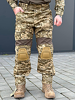 Летние тактические штаны пиксель рип-стоп для всу и тро, Комфортные мужские пиксельные штаны с наколенниками