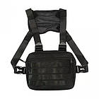 Тактична нагрудна сумка з Cordura 1000D, розгрузка чоловіча чорна