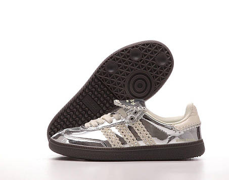 Жіночі Кросівки Adidas Samba x Wales Bonner Silver / Адідас Самба Уельс Боннер Сріблясті, фото 1