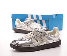 Жіночі Кросівки Adidas Samba x Wales Bonner Silver / Адідас Самба Уельс Боннер Сріблясті, фото 3
