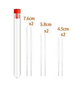Голки роздвоєні 4,5см+5,8см+7,6см (тубус 6 шт)
