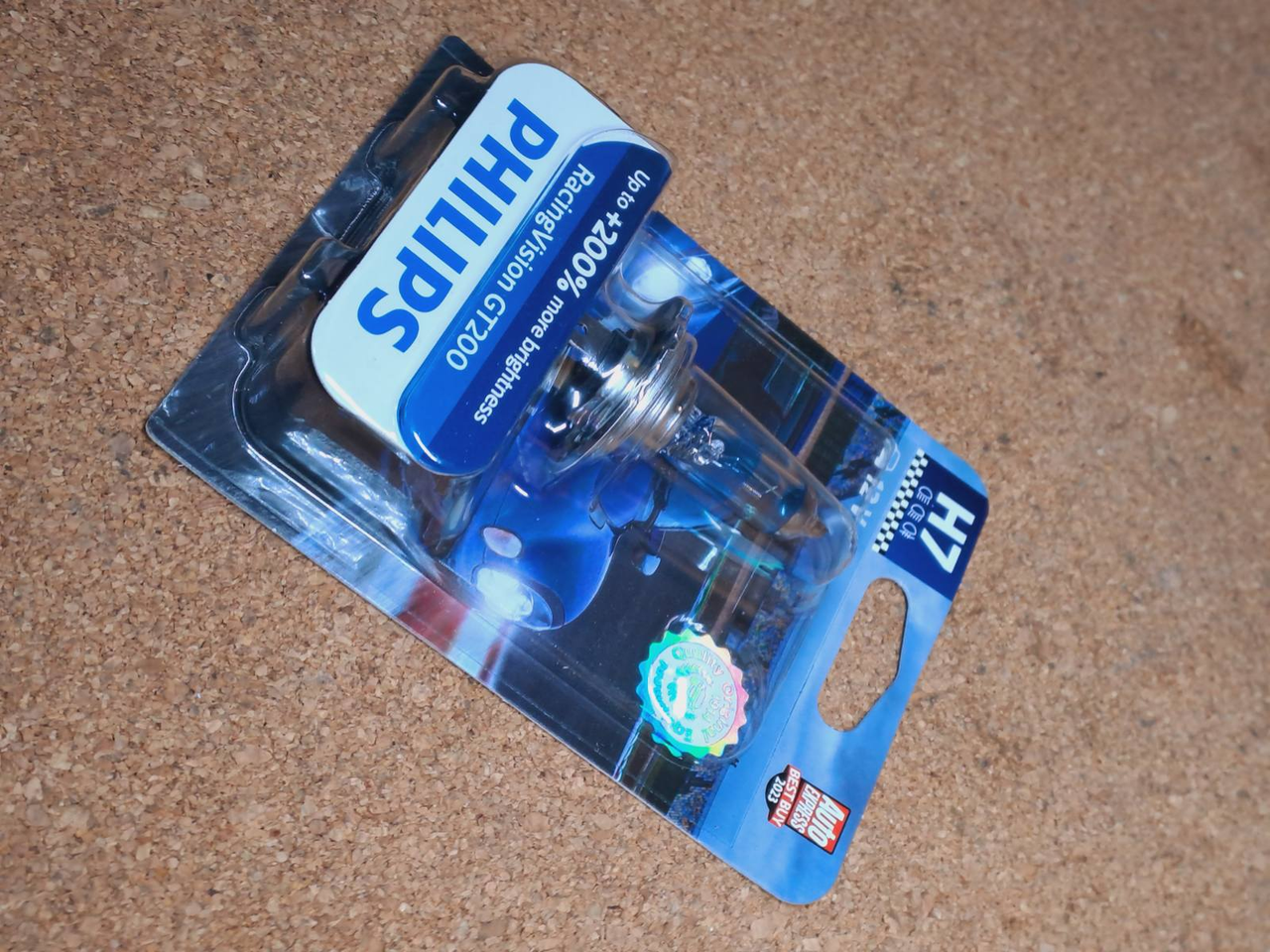 Автолампа галогенова 55W ближнього світла фар Philips H7 RACING VISION +200% BYD F3, Бід Ф3, Бід Ф3, фото 1