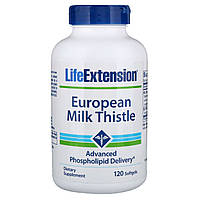 Силимарин (Расторопша) European Milk Thistle Life Extension 120 желатиновых капсул Mix