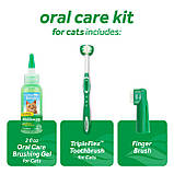Набір Тропіклін Свіже Дихання TropiClean Fresh Breath Oral Care Kit for Cat для кішок, гель 59 мл + 2 зубні щітки, фото 2