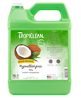 Шампунь Тропіклін Ніжний Кокос 16:1 TropiClean Gentle Coconut Puppy гіпоалергенний для кошенят та цуценят, 3,8 л, концентрат