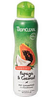 Шампунь-кондиционер 2 в 1 Папайя и Кокос Tropiclean Papaya & Coconut для собак и кошек, 355 мл