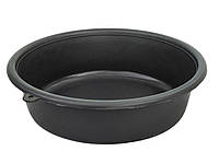 Таз пластиковий 7 літрів чорний Ø 35 см h=10.5 см (ХАРПЛАСТМАС)