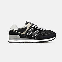 Мужские кроссовки New Balance 574 Black White черно-белые