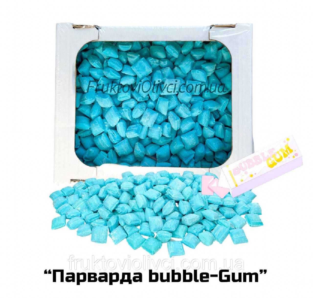 Карамельні цукерки «Парварда Гумка Bubble-Gum» від виробника 500г. фасовка пакет