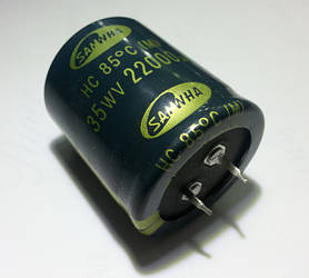 22000mkf - 35v  HC 35*40  SAMWHA, 85°C конденсатор електролітичний