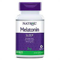 Мелатонин, Melatonin 3 мг, Natrol, 60 таблеток Mix