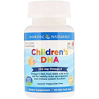 Рыбий жир (ДГК) для детей Nordic Naturals Children's DHA 3-6 лет 250 мг Вкус Клубники 90 мини капсул Mix