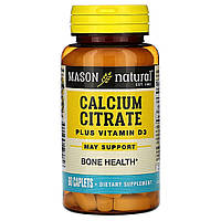 Calcium Citrate Plus Vitamin D3 Mason Natural 60 капсул Mix