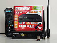 Новинка Ефірний цифровий Т2 тюнер WorldVision T644А FM радіо+ YouTube+IPTV+Megogo TikTok + AC3+WiFi адаптер