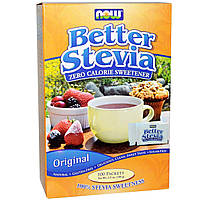 Better Stevia Now Foods 100 пакетов 100 г Mix