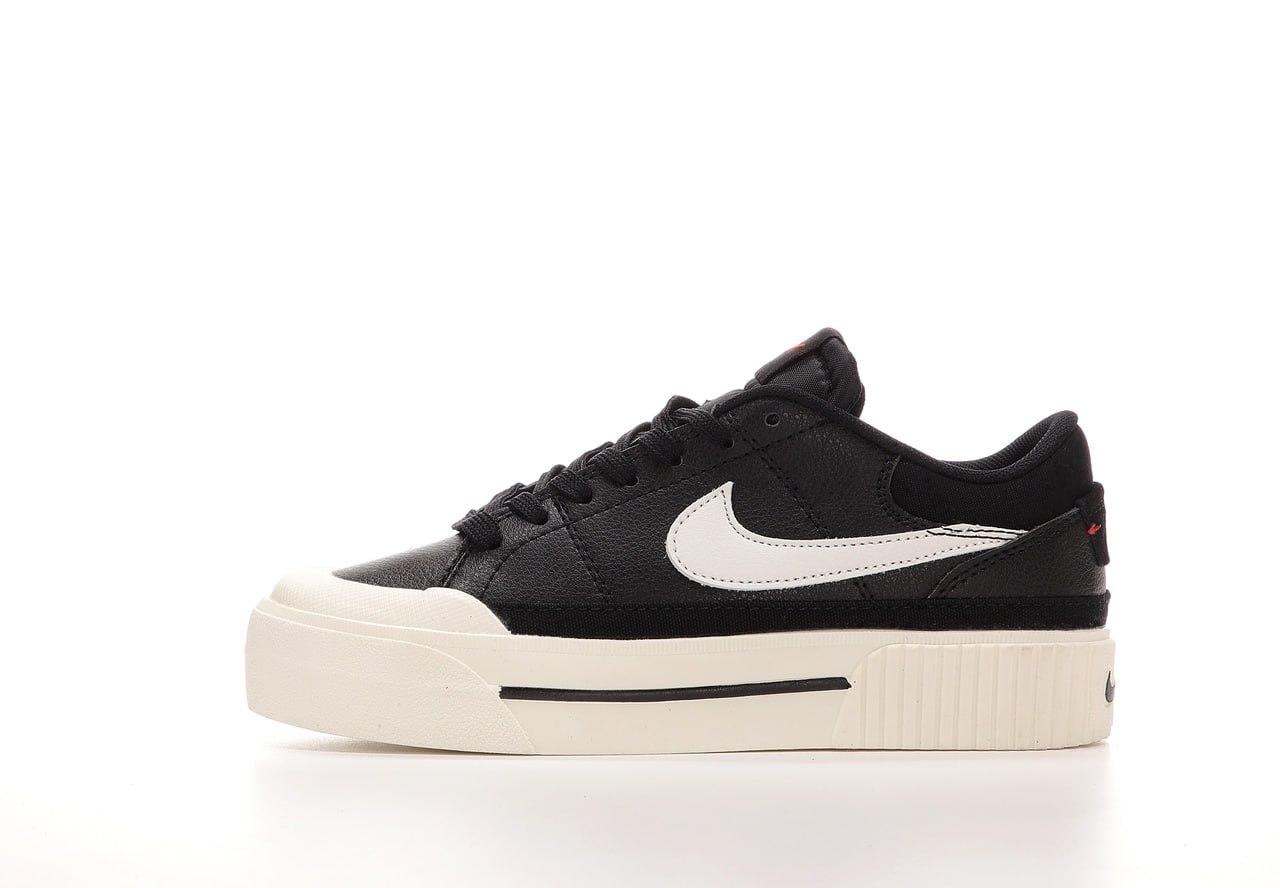 Жіночі Кеди Nike Court Legacy Black Beige / Найк Курт Легасі Чорні з Бежевим