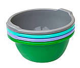 Таз пластиковий харчовий Глобус 9 літрів Ø 35 см h=15 см (Горизонт), фото 4