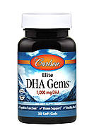 Докозагексаеновая кислота ДГК Elite DHA Gems Carlson Labs 1000 мг 30 гелевых капсул Mix