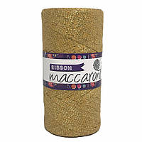 Трикотажний плоский шнур Ribbon Glitter з люрексом Maccaroni,золото
