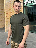 Дышащая потоотводящая тактическая футболка мужская олива coolMax military форменная футболка ARMY