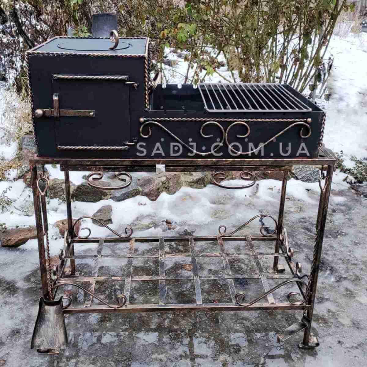 

Мангал кованый 3*8 с печкой