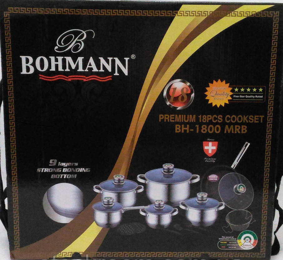 

Набір каструль Bohmann BH 1800 MRB - 18 пр