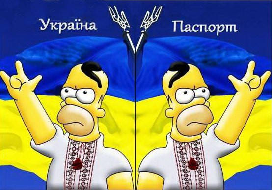 

Обложка обкладинка на паспорт Симпсоны Гомер Симпсон патриот Україна