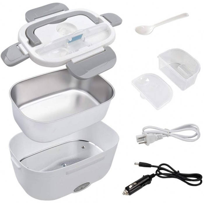 

Ланч бокс с подогревом от сети/автомобиля со стальной колбой, Electro 1.5л, серый