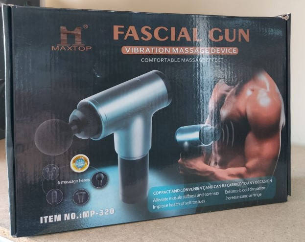 

Портативный ручной массажер для тела 2 поколение мышечный Fascial Gun черный