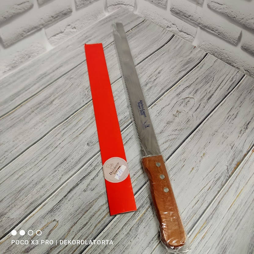 

Нож пилка для бисквита 47 см крупные зубчики