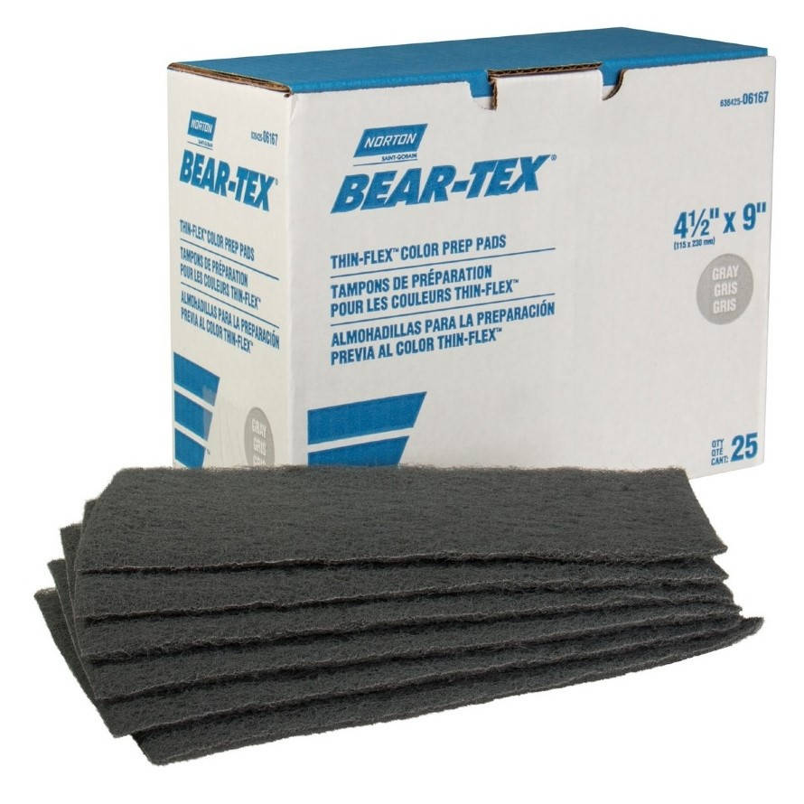 

Скотч-брайт Norton BearTex Thin-Flex P800 в листах 100 x 200 мм серый