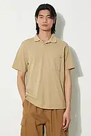 Urbanshop Бавовняне поло Universal Works Vacation Polo колір бежевий однотонне 30603.SUMMER.OAK РОЗМІРИ