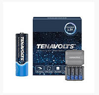 Аккумуляторы Tenavolts AA 1.5V 1850mAh 4шт с зарядным устройством UP, код: 8328030