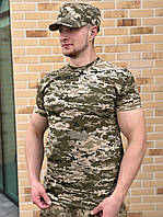 Качественная мужская легкая тактическая футболка летняя пиксель хб футболки хлопок армейские ARMY 48