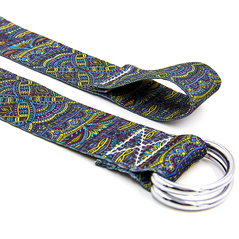 Ремінь для йоги кольоровий Мультиколор SP-Sport FI-6975-10 183x3.8 см, фото 1