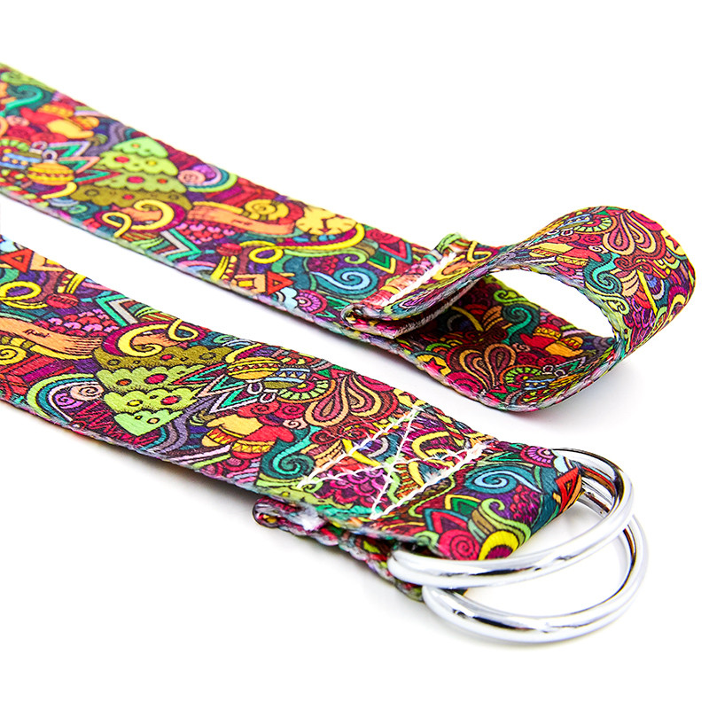 Ремінь для йоги кольоровий Мультиколор SP-Sport FI-6975-11 183x3.8 см, фото 1