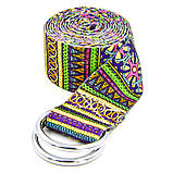 Ремінь для йоги кольоровий Мультиколор SP-Sport FI-6975-12 183x3.8 см, фото 3